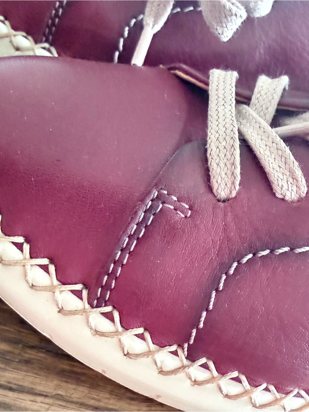 PIKOLINOS Leather Sneakers in Berry and Beige EU 37 US 7 - Picture 5 of 12
